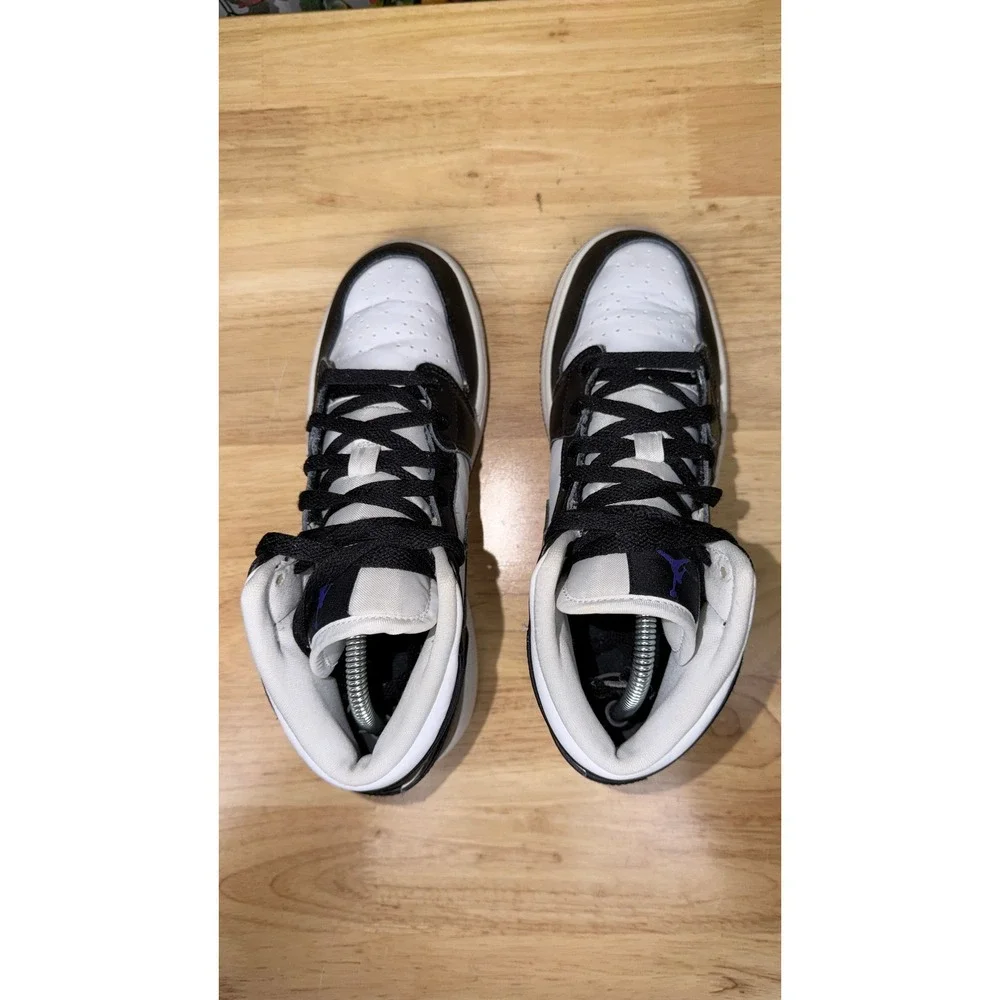 Nike Air Jordan 1 Mid Hologram SE GS Zen Master Black White DR9495-001 Kids 6Y